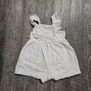 White Cotton Baby Romper